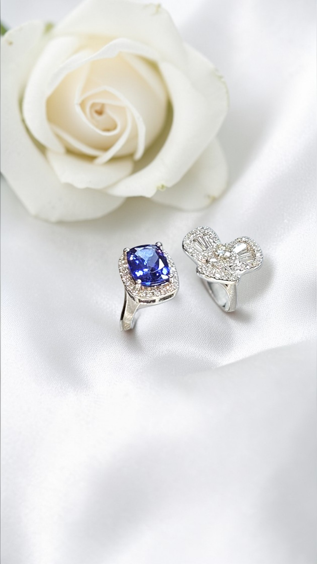 Златен пръстен с Танзанит е Диаманти I Gioielli del Sole