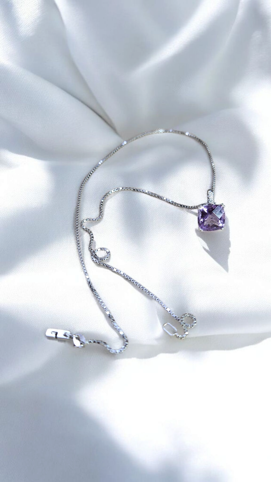 Златенкомплект с аметист и диаманти