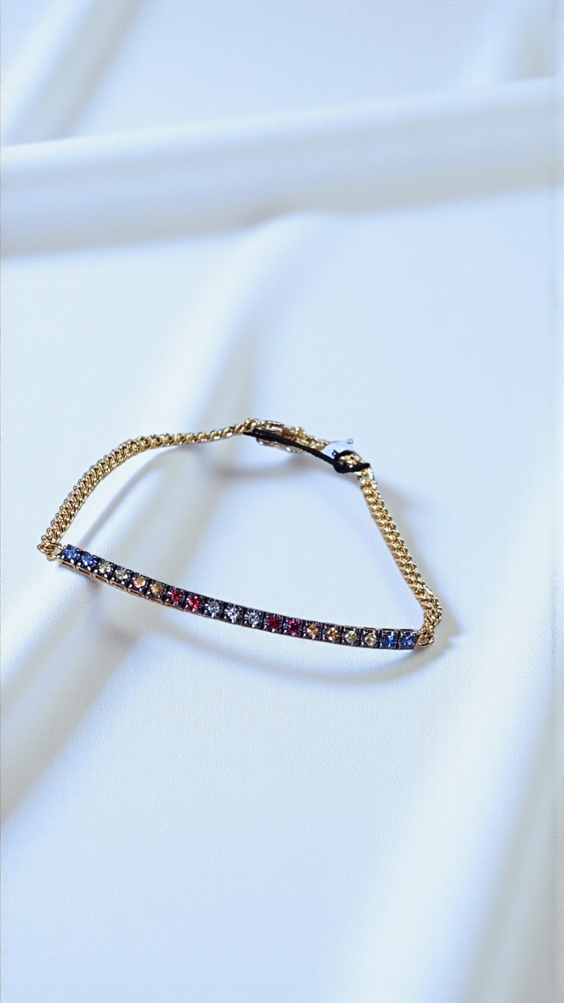 Златна гривнас цветни сапфири I Gioielli del Sole