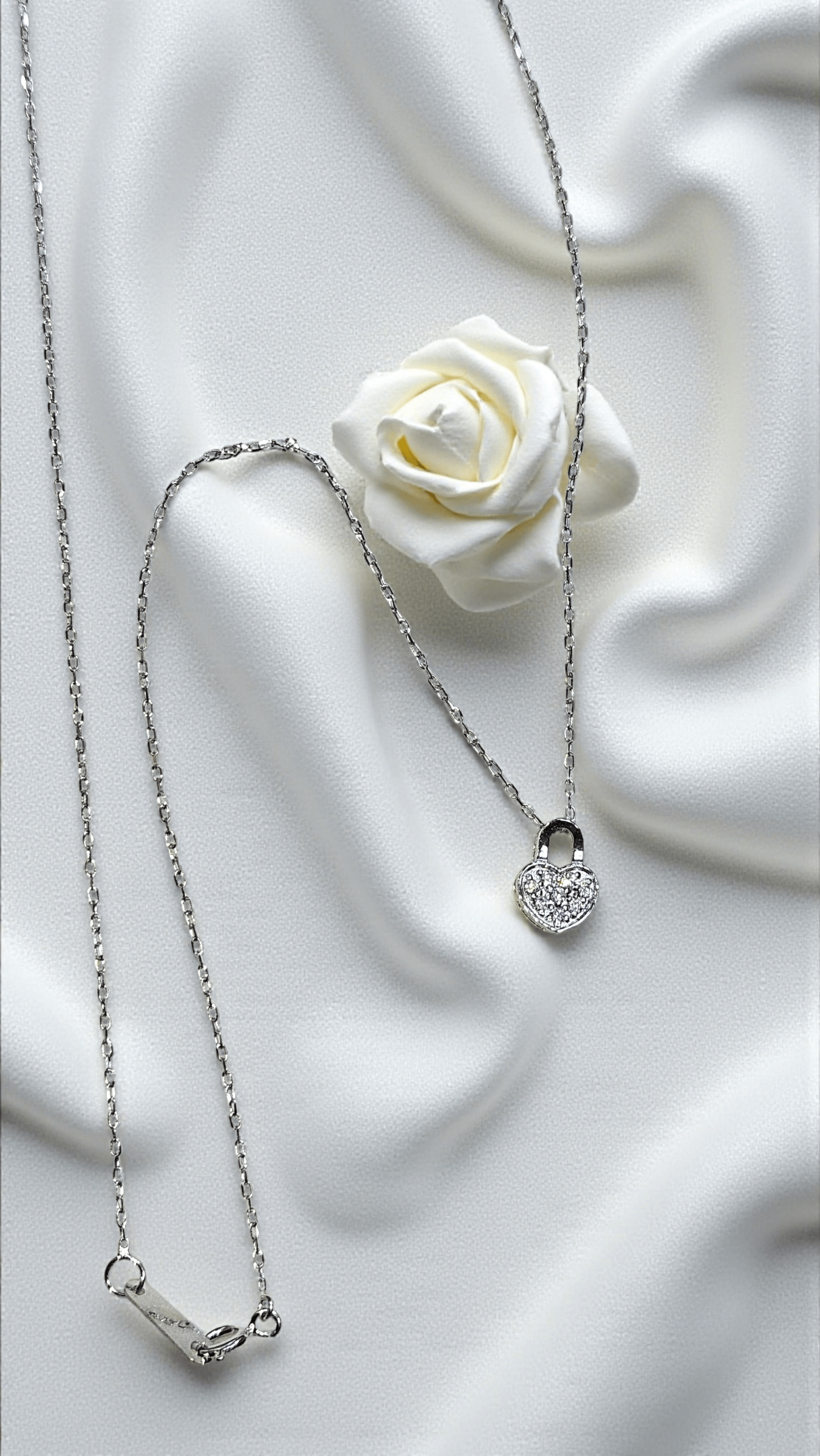 Златно  колие от 18К бяло злато и диаманти I Gioielli del Sole