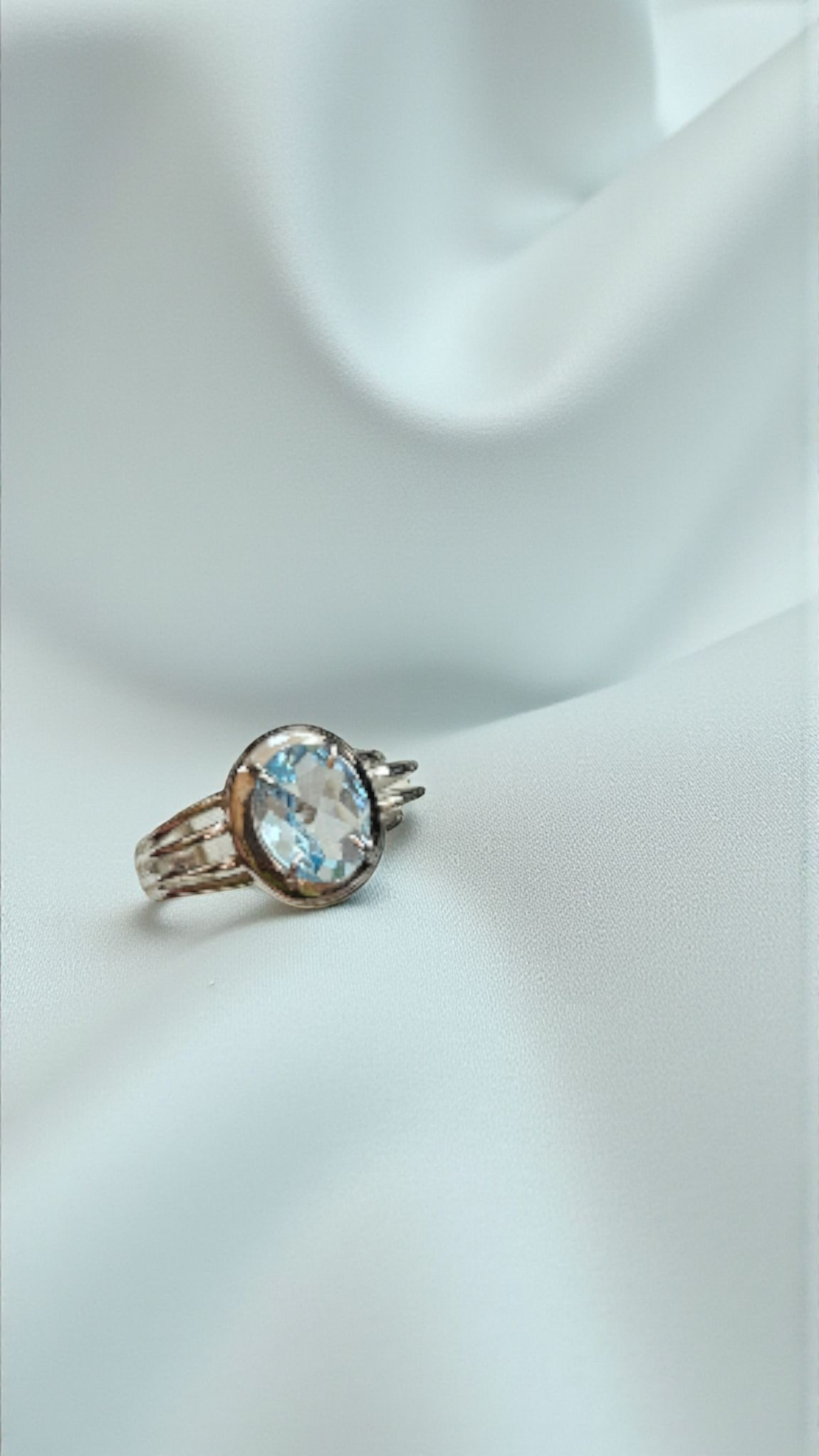 Златен пръстенс Аквамарин