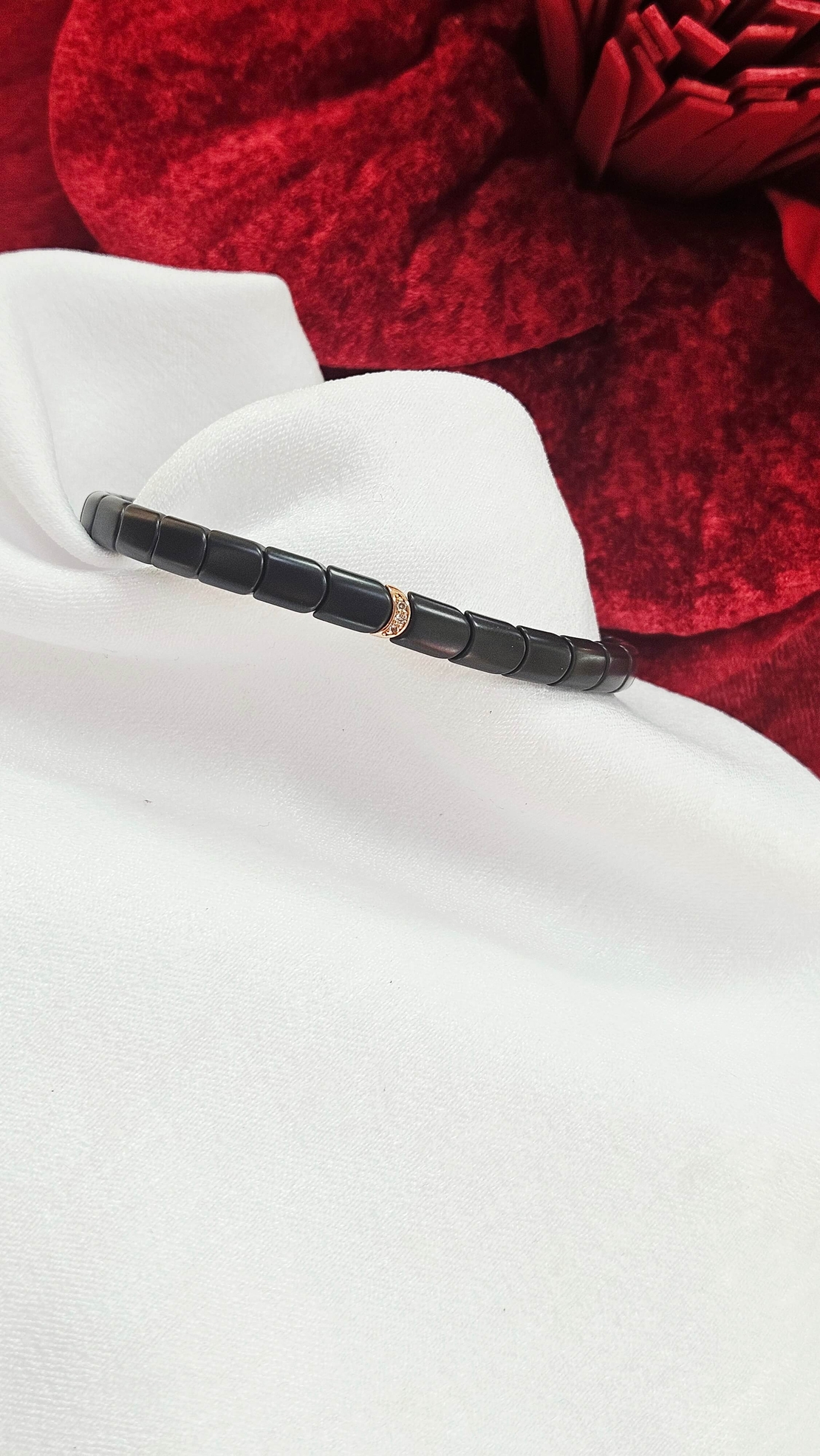 Еластична гривна с Керамика, 18К злато и ДиамантиGioia