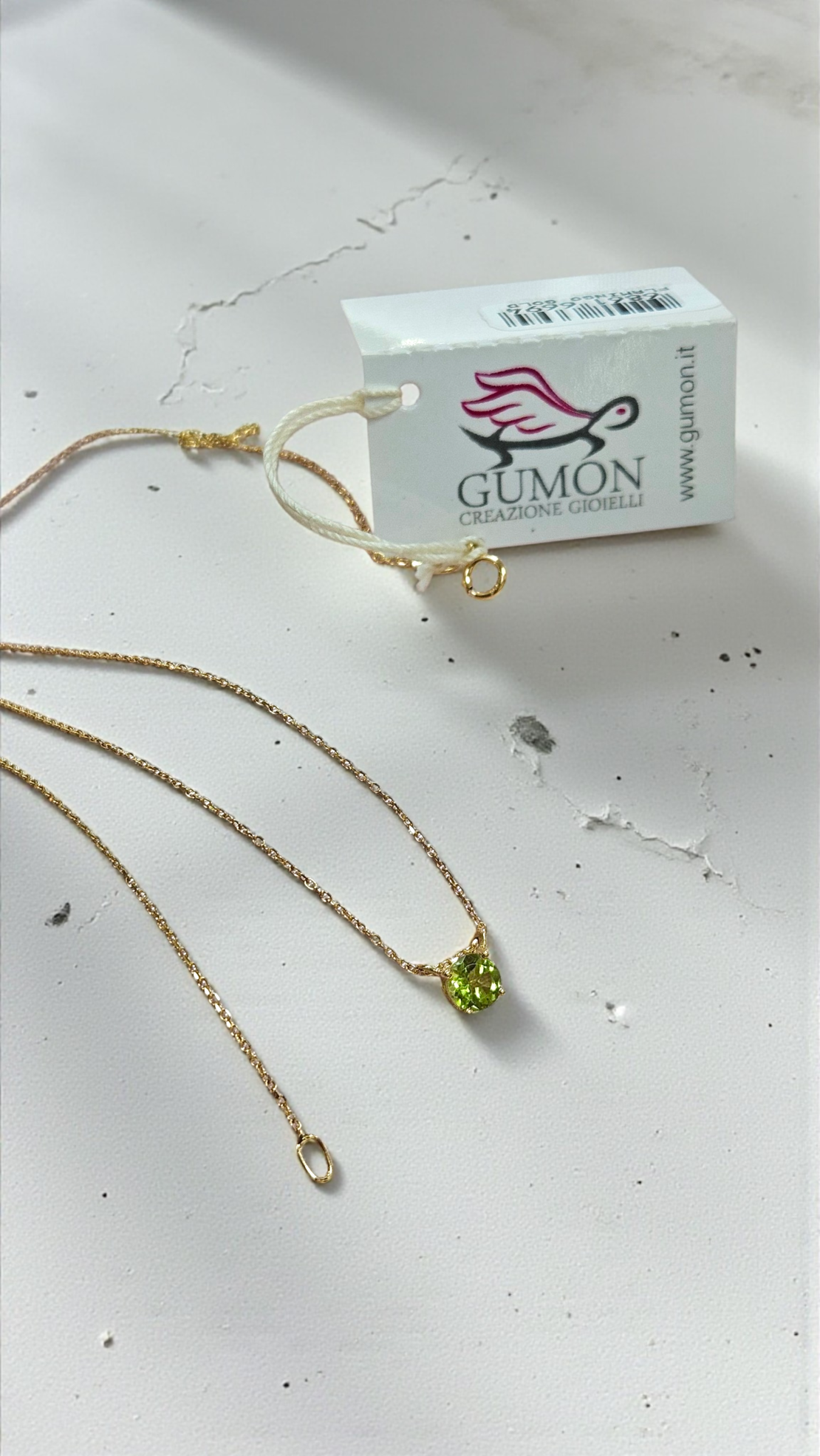 Колие от 18К злато и Перидот Gumon