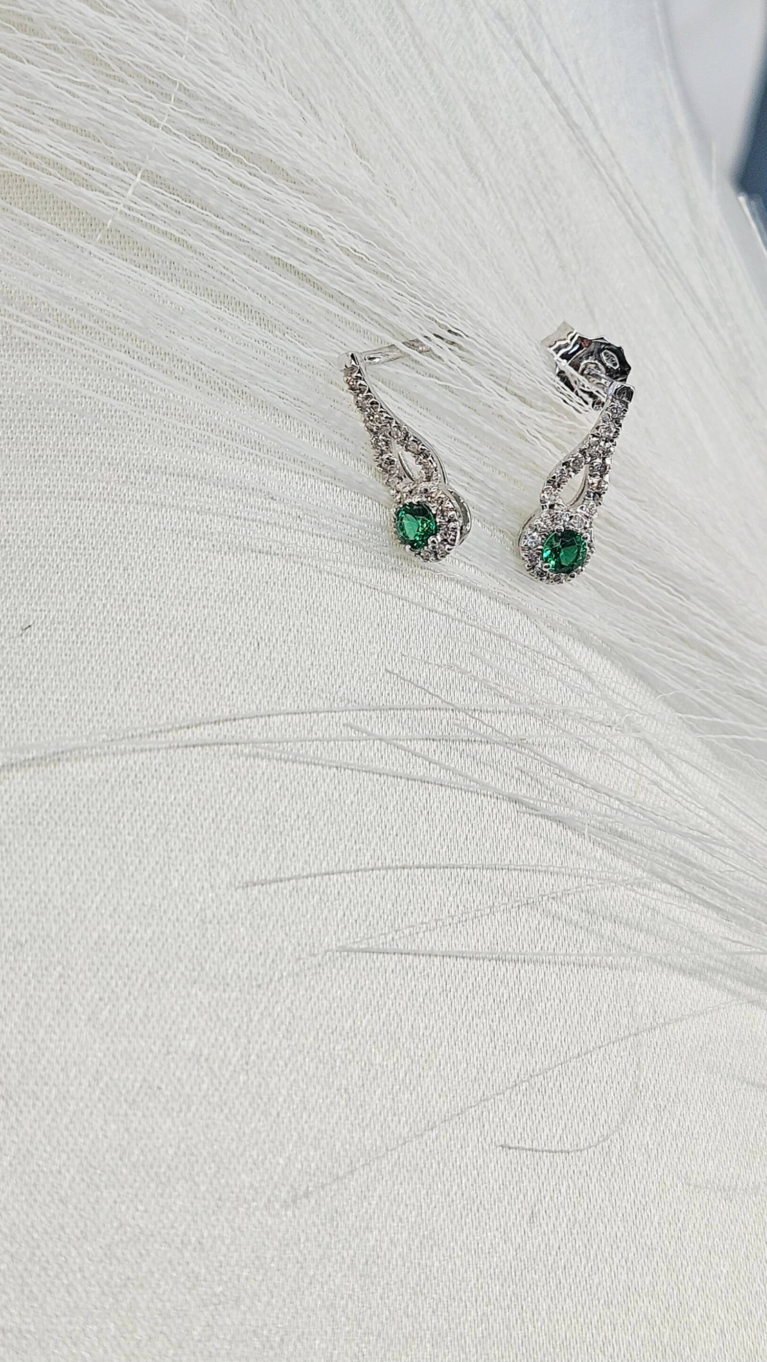 Златни обеци с Диаманти и Изумруди  I Gioielli del Sole