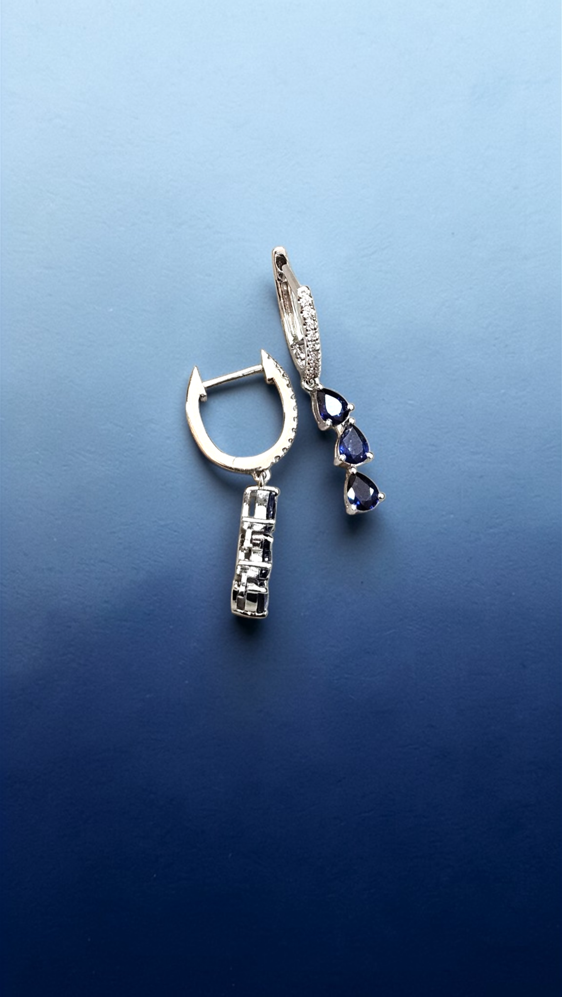 Златни обециСапфирена Елегантност I GIOIELLI DEL SOLE