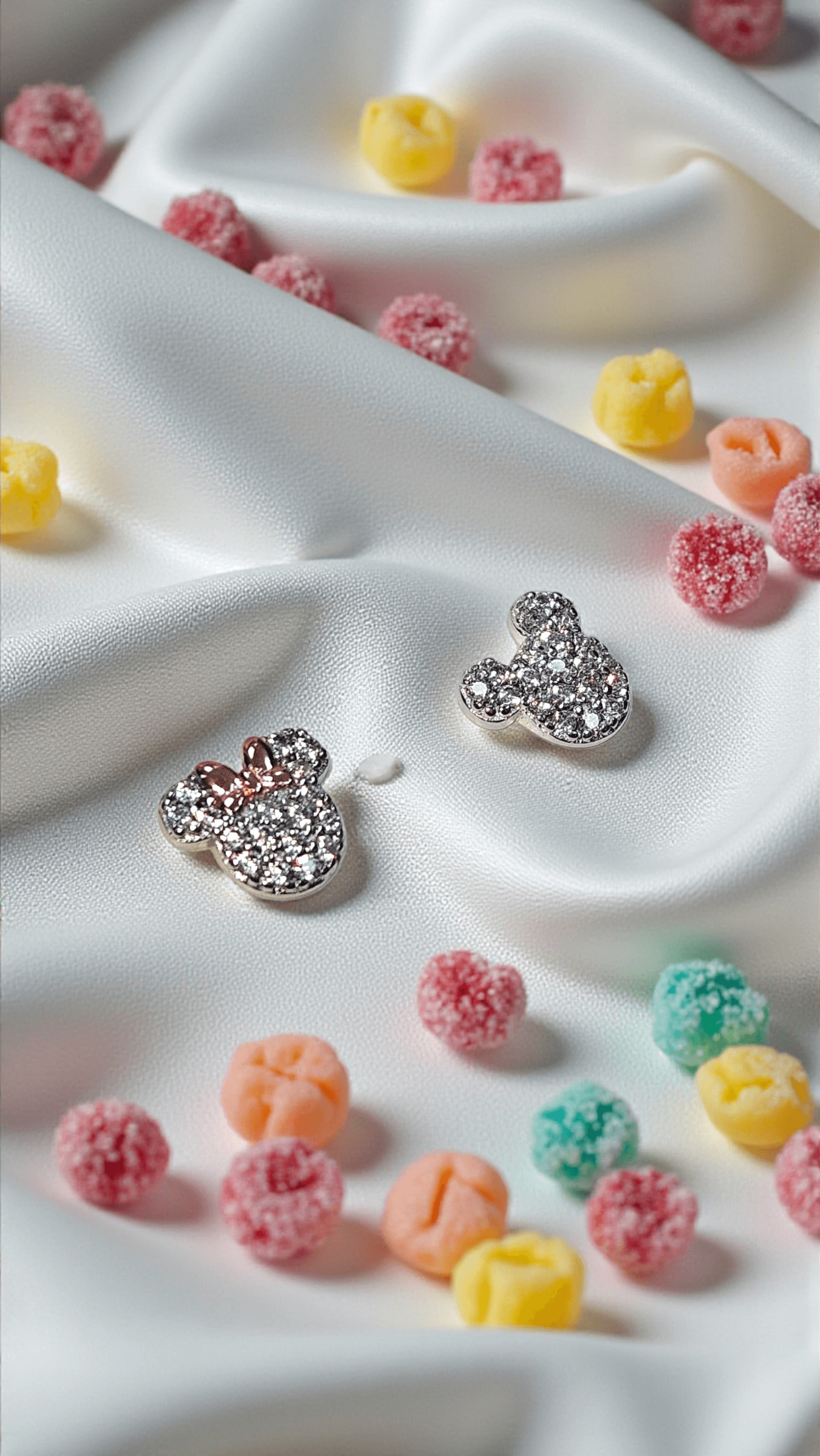 Сребърни обеци Мики Маус Disney