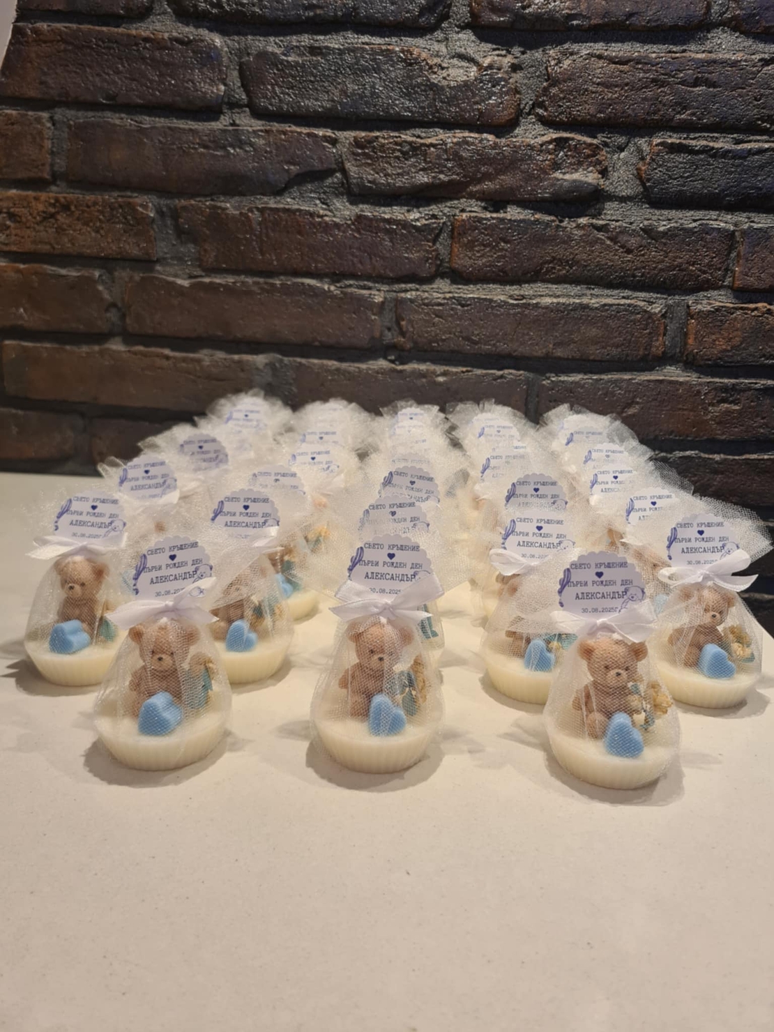 Мече с малко сърце – подарък за гости