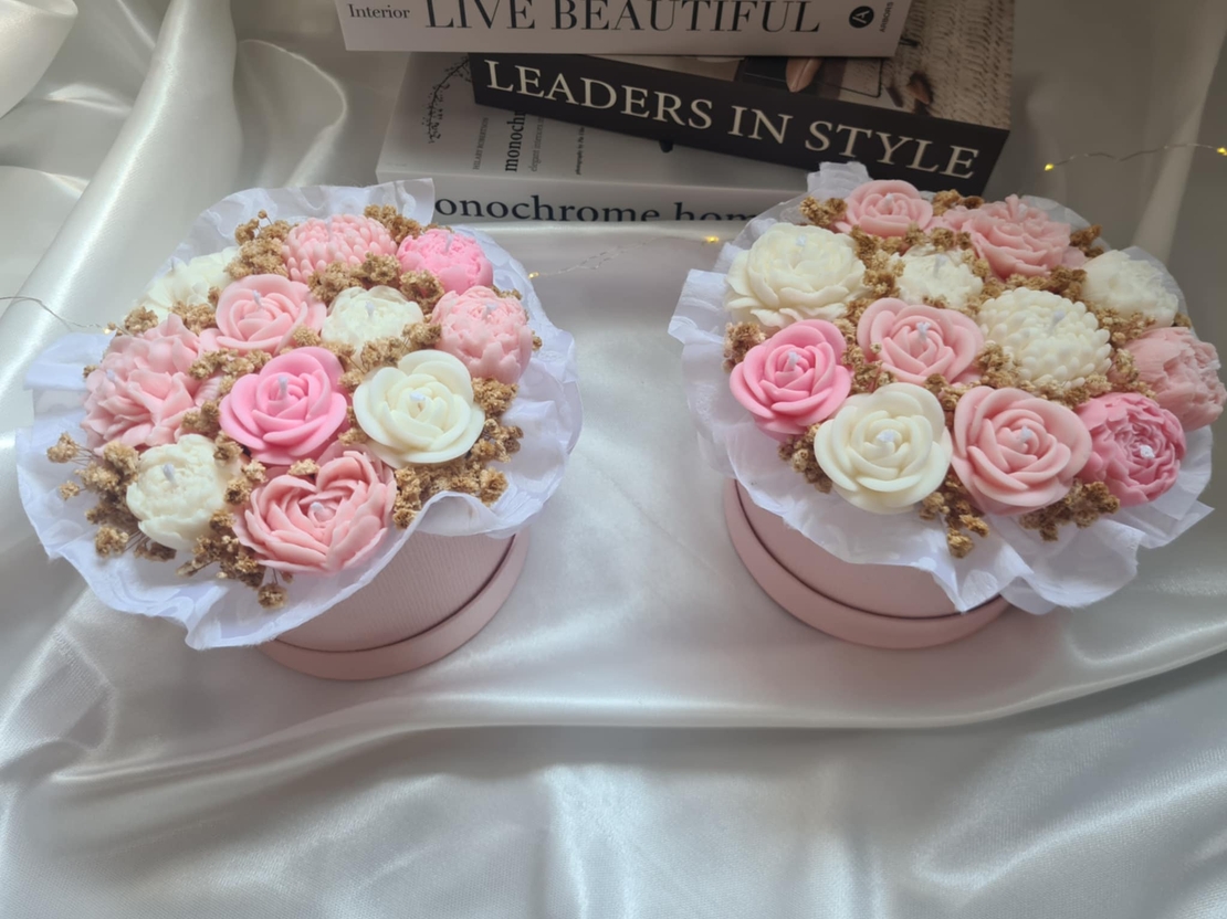 Авторски букет „Blush Peony Rose“