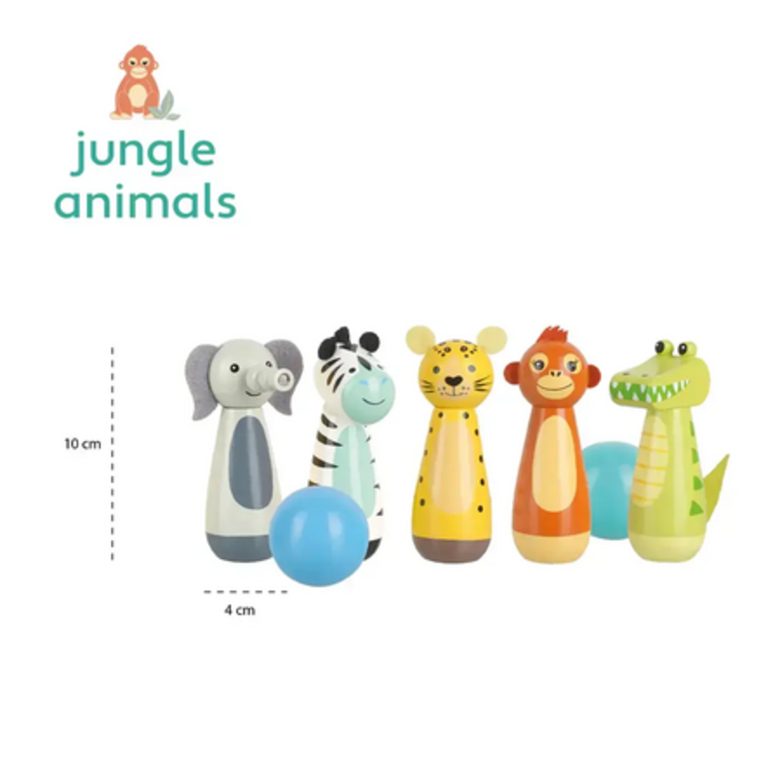 Дървен Боулинг, 7 части - Jungle Animals