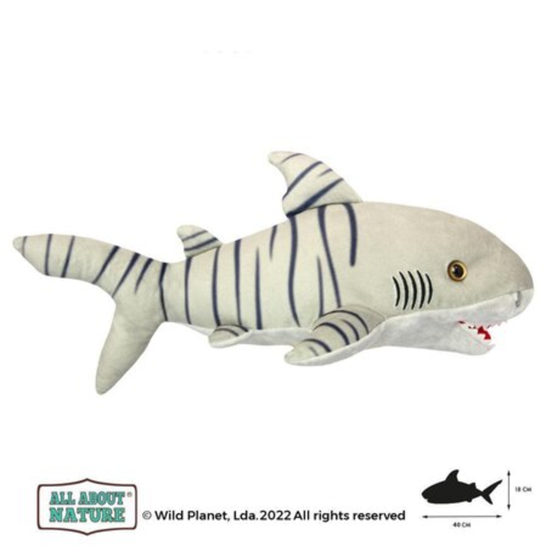 Плюшена играчка, Тигрова акула 40см. Wild Planet