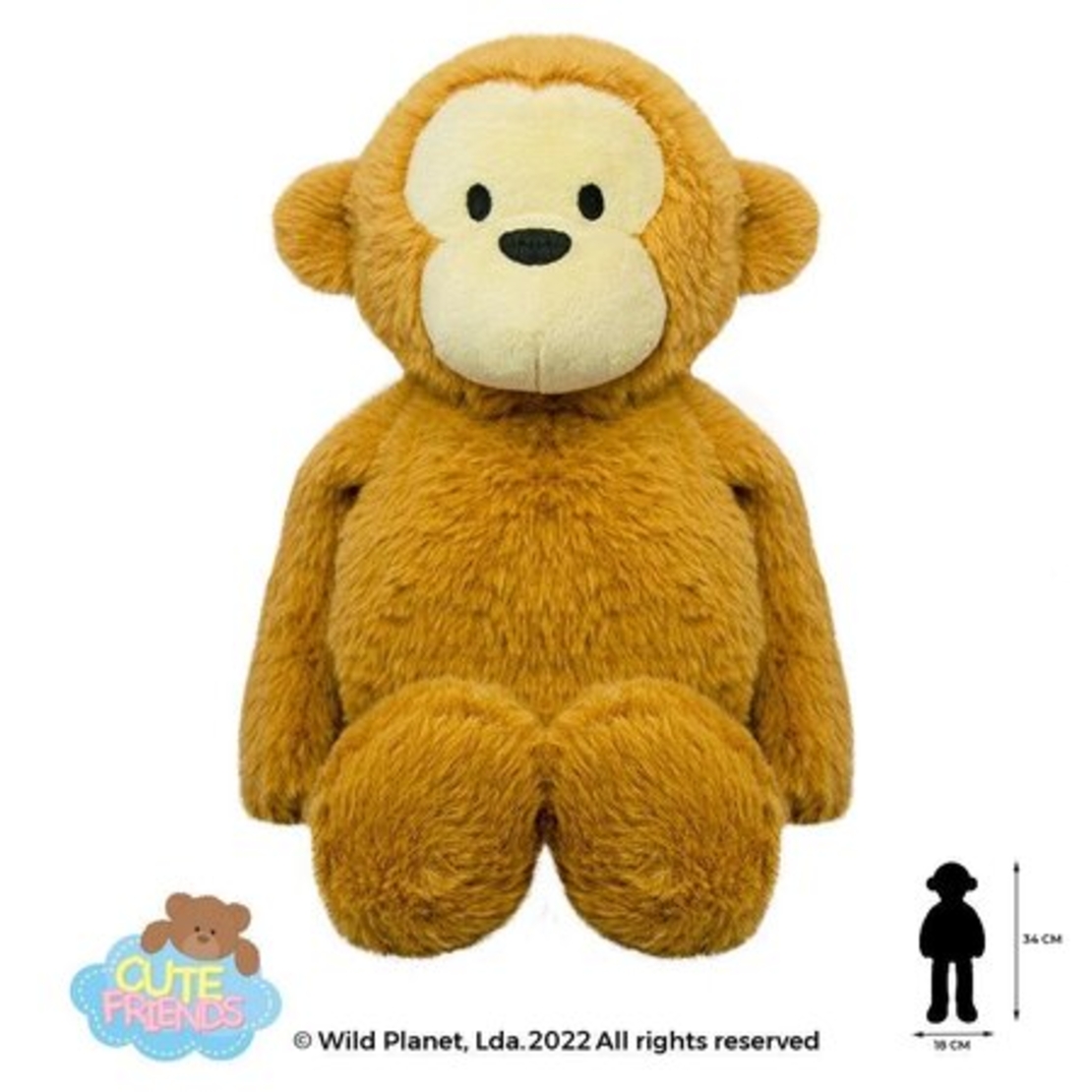 Плюшена играчка, Маймунка 34см Wild Planet