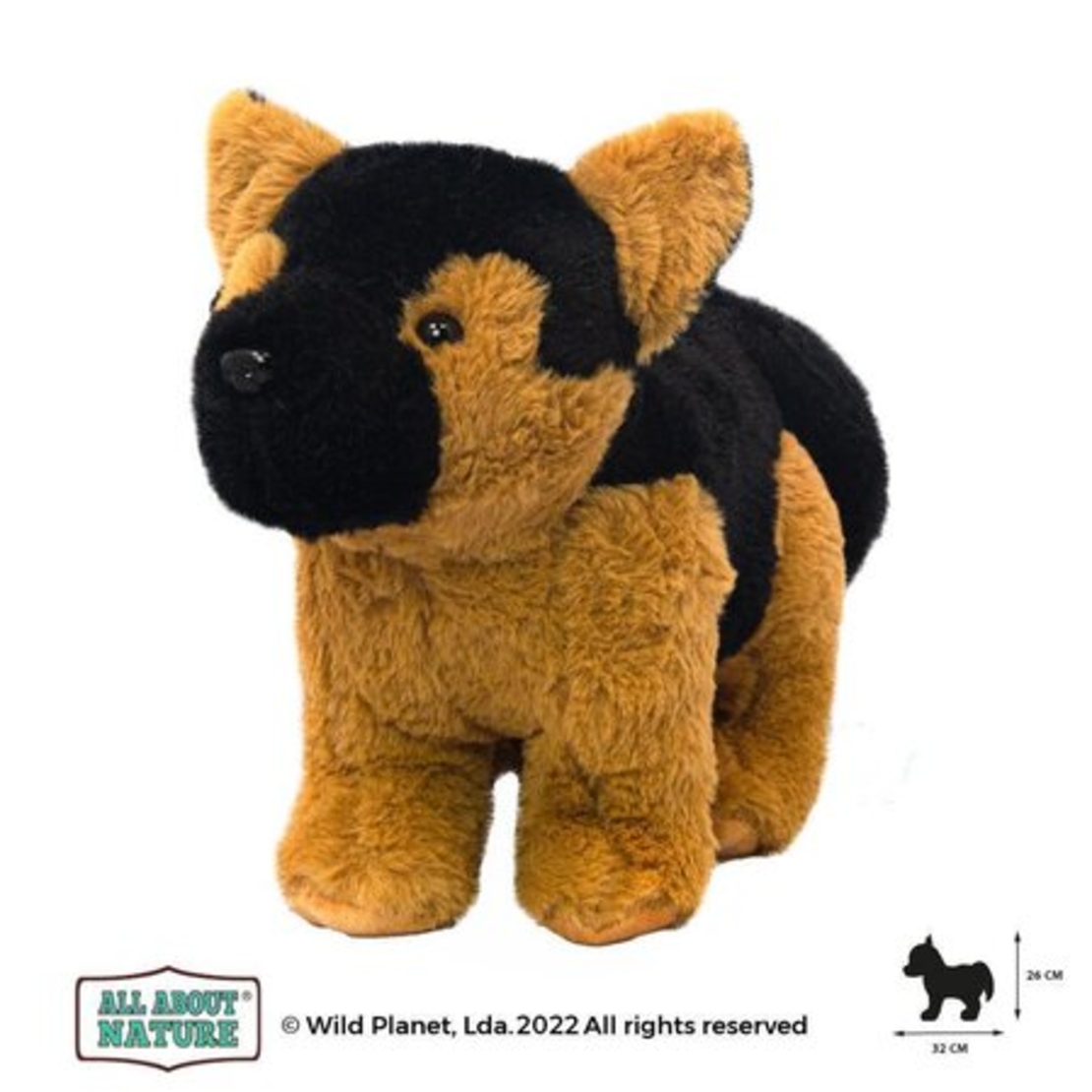Плюшена играчка, Немска овчарка 25см. Wild Planet