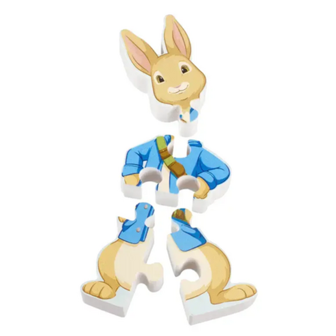 Дървен мини пъзел Peter Rabbit, в торбичка