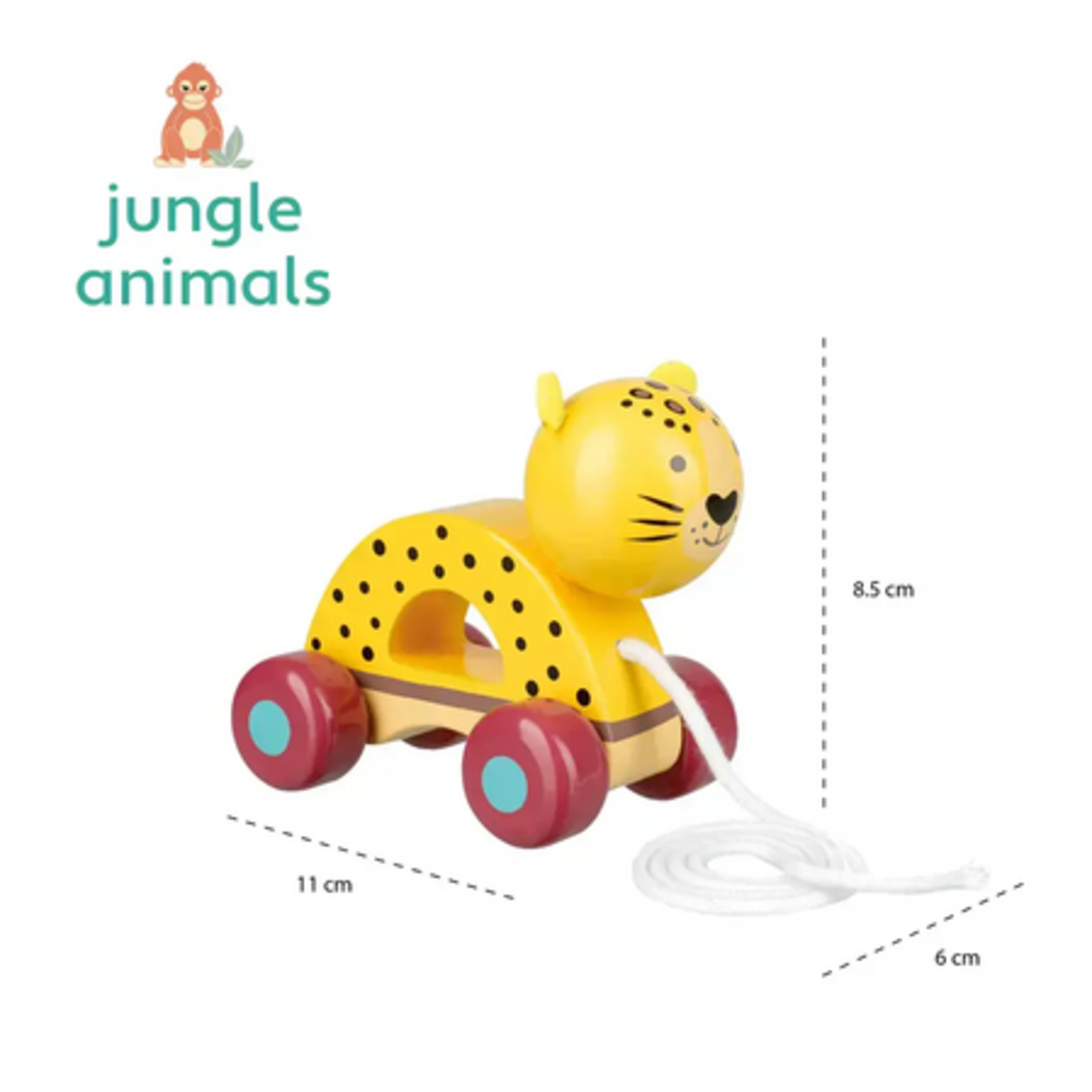 Играчка за дърпане Леопард - Jungle Animals