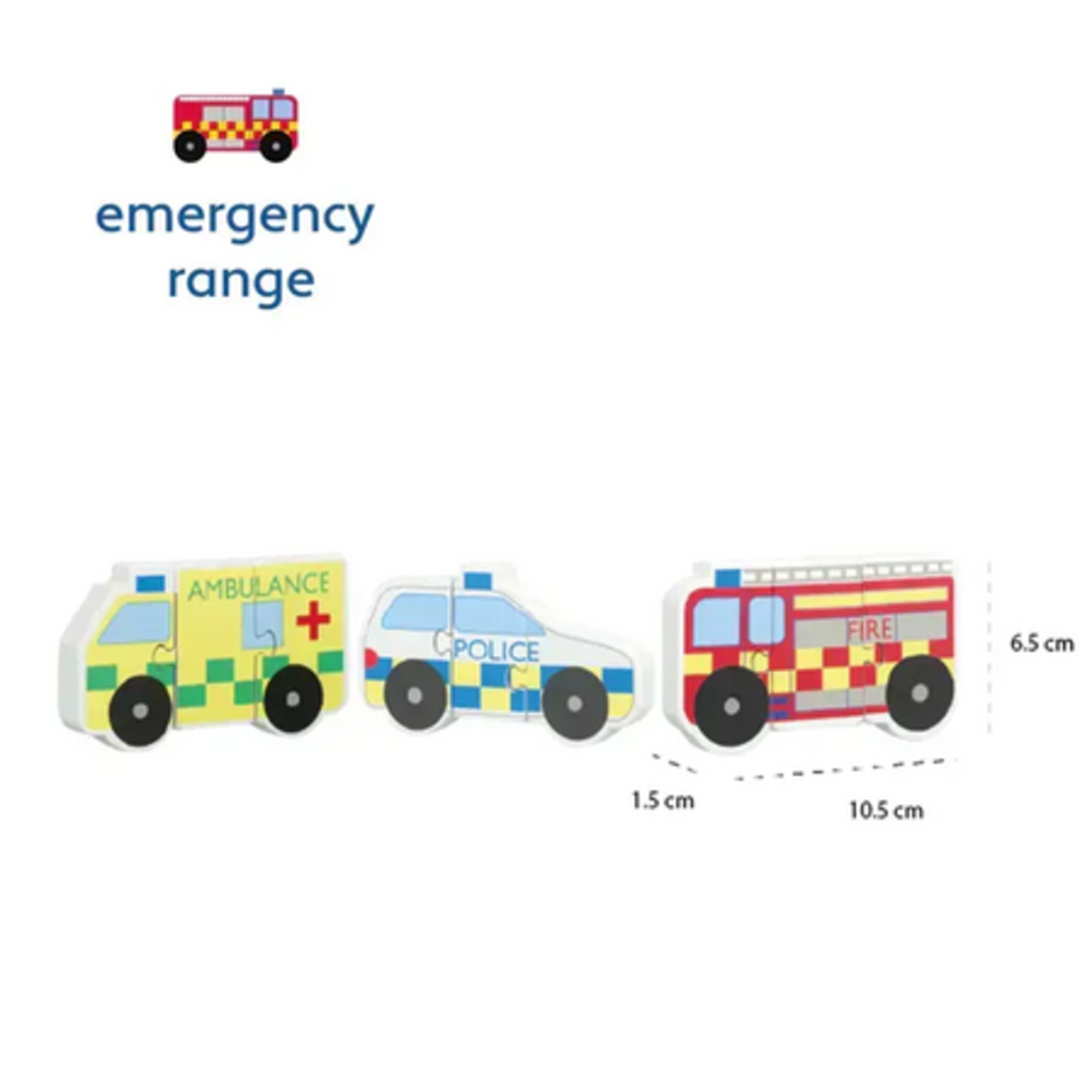 Комплект дървени пъзели -  Emergency Services