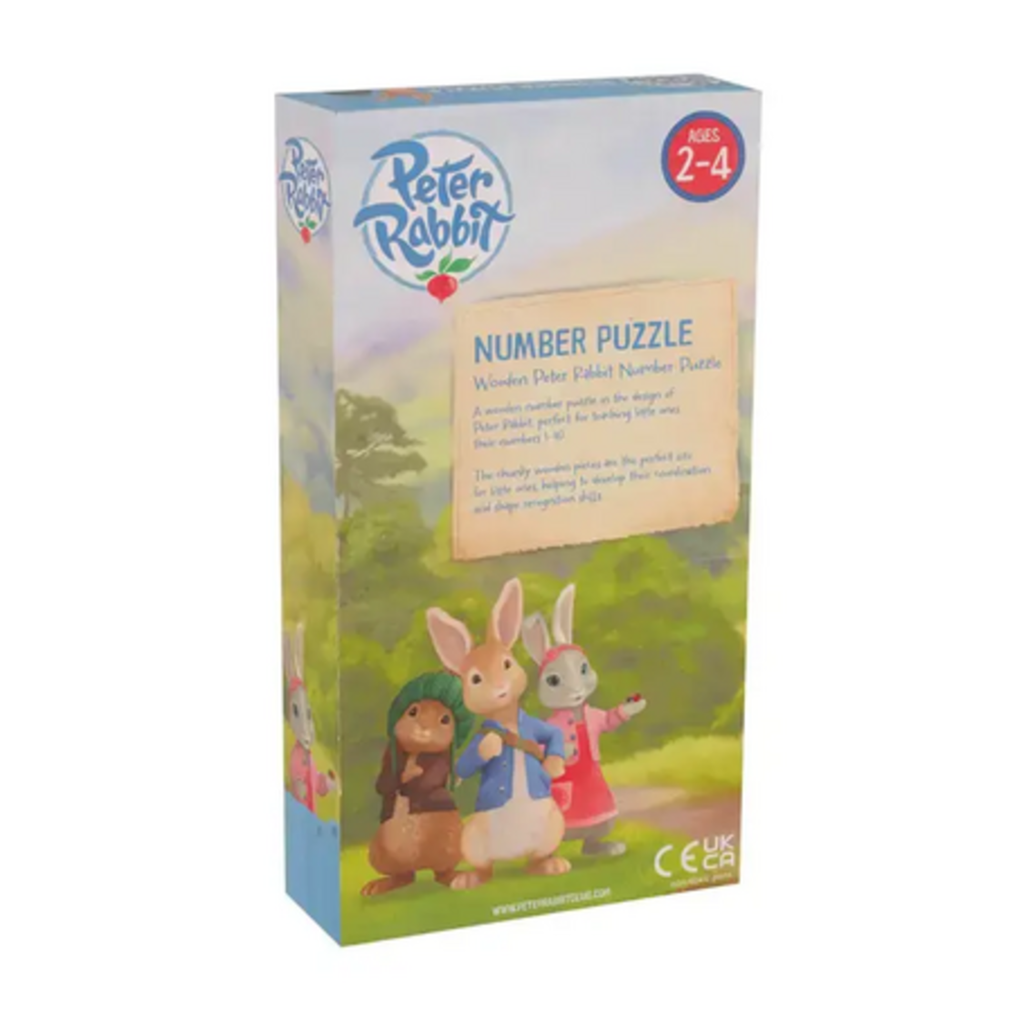 Голям дървен пъзел Peter Rabbit, числа и броене