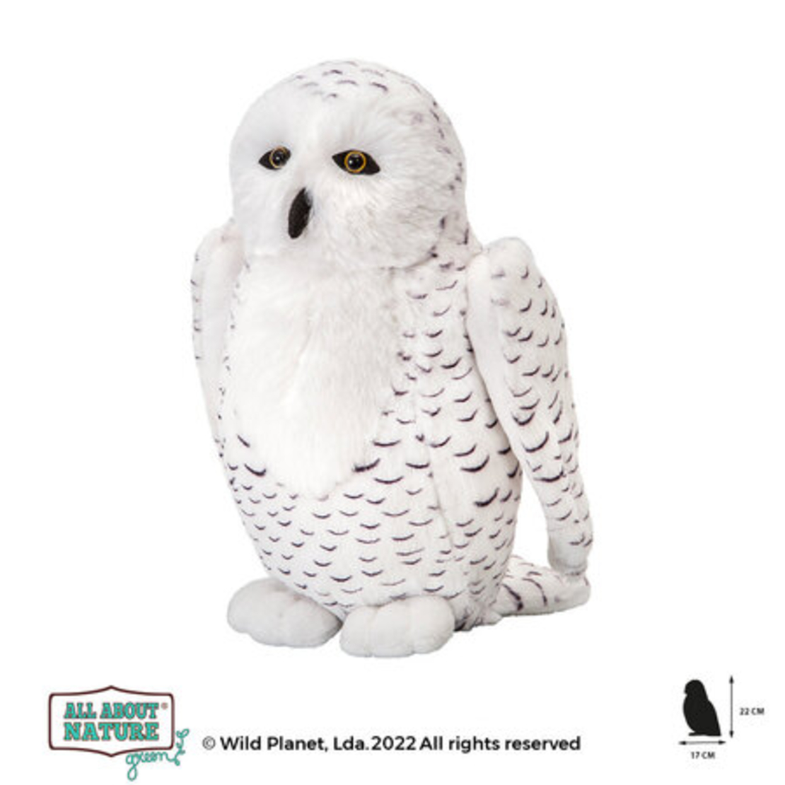 Плюшена играчка, Бял бухал 22см Wild Planet