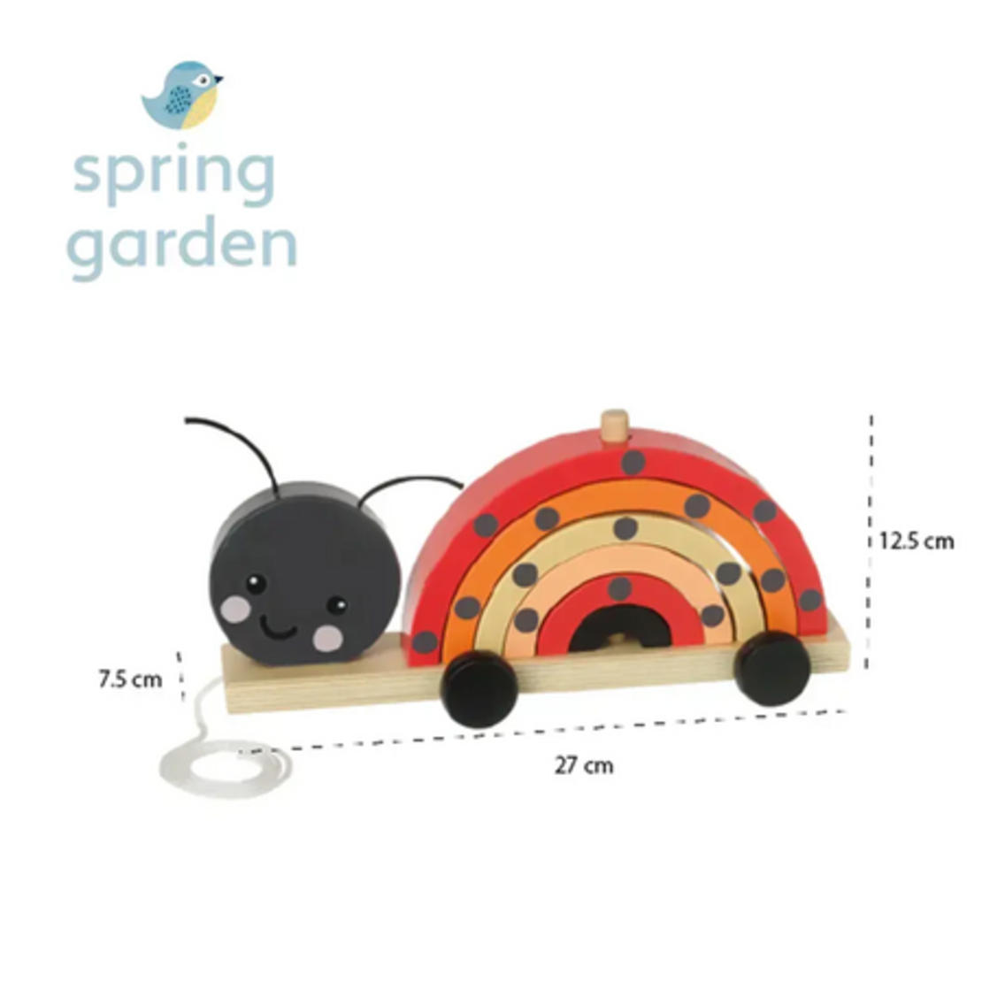 Играчка за дърпане и нанизване Калинка - Spring Garden
