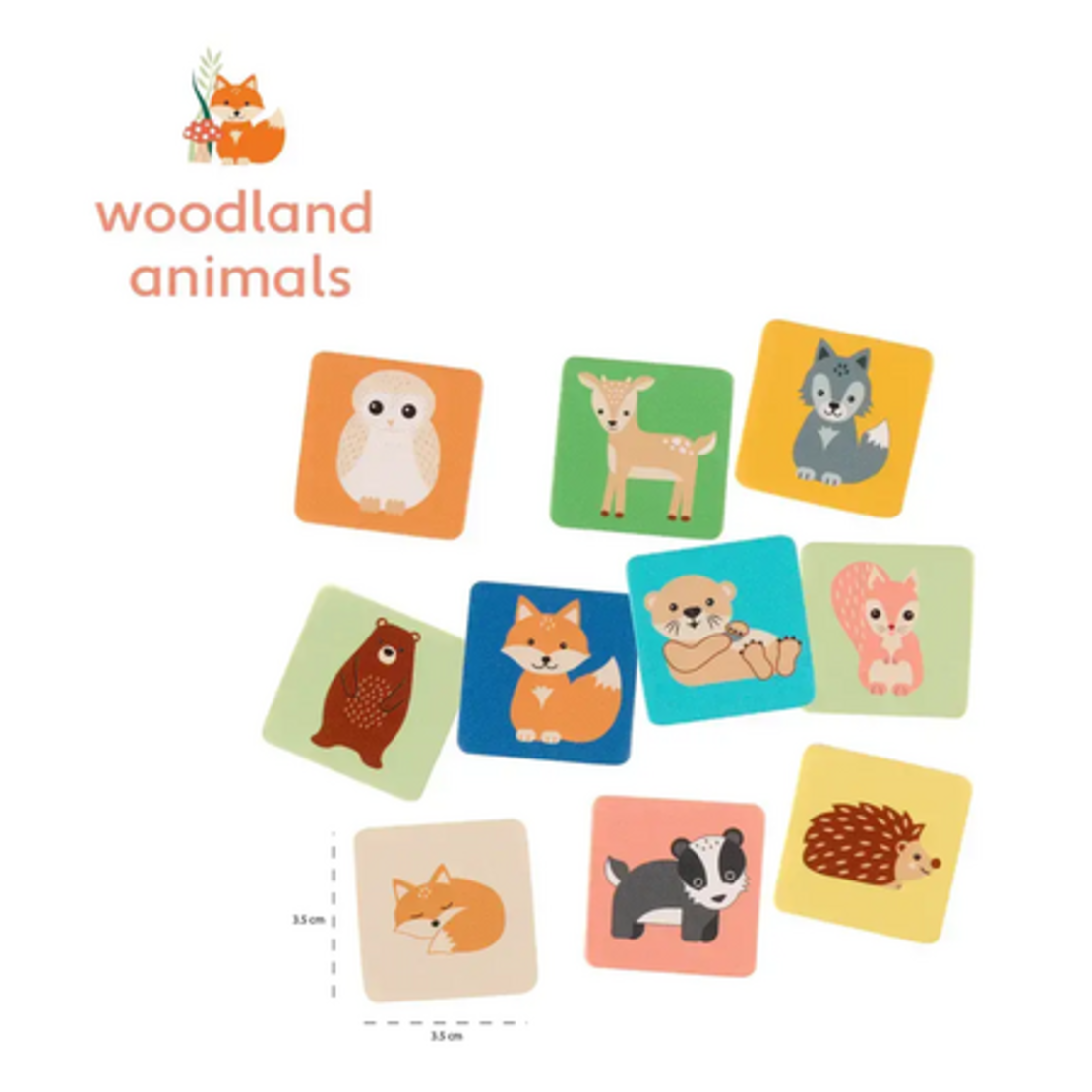 Мемори игра с животни - Woodland Animals