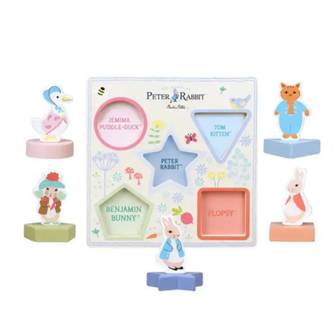 Дървен пъзел с триизмерни форми, Peter Rabbit