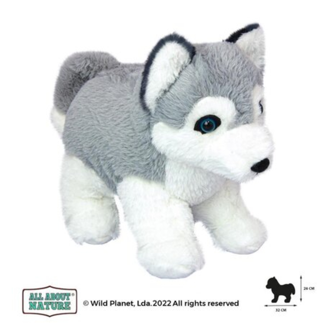 Плюшена играчка, Кученце Хъски 25см. Wild Planet