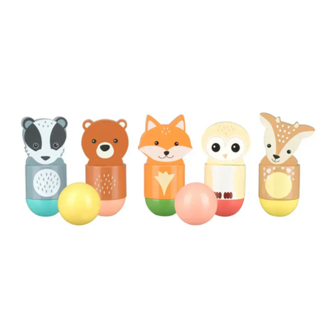 Дървен Боулинг с животни - Woodland Animals