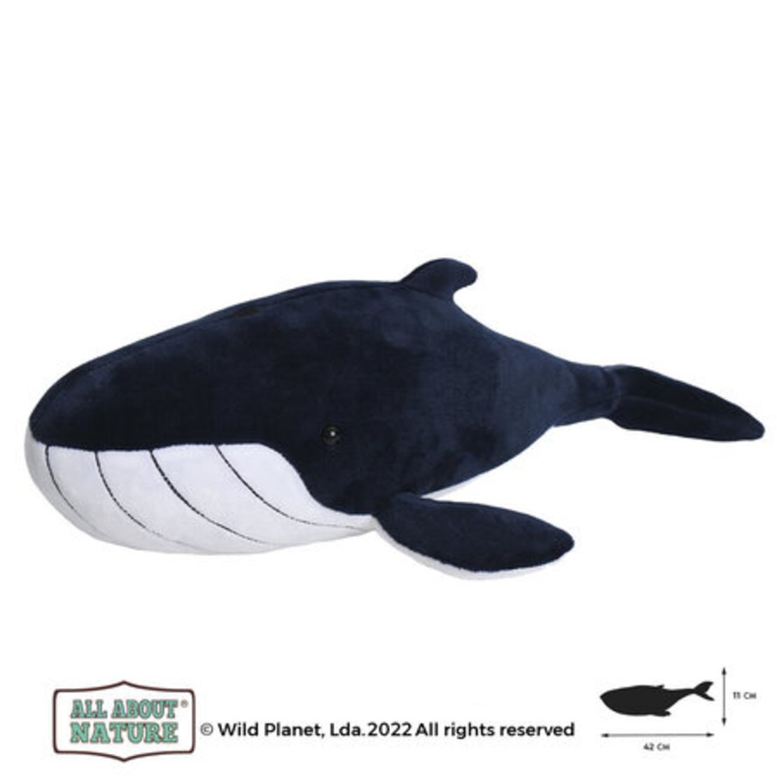 Плюшена играчка, Син Кит 40см. Wild Planet