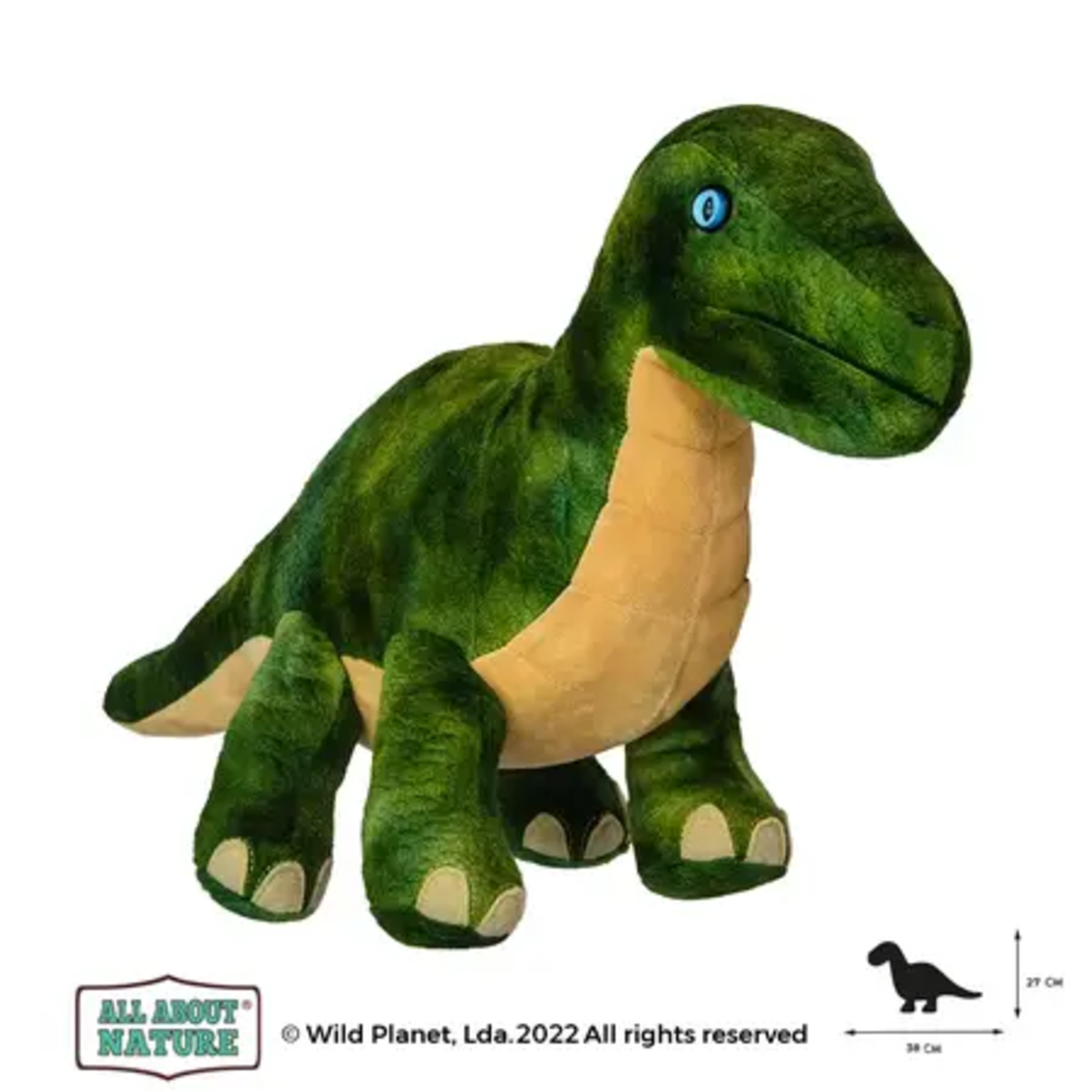 Плюшена играчка, Динозавър Brontosaurus 40см. Wild Planet