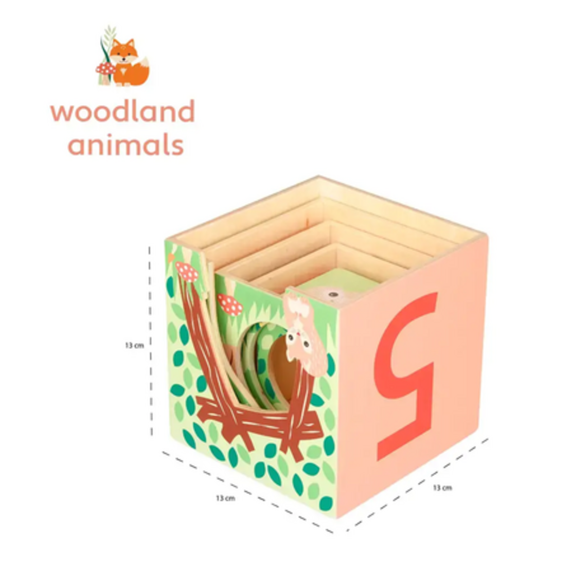Дървени Кубчета за подреждане - Woodland Animals