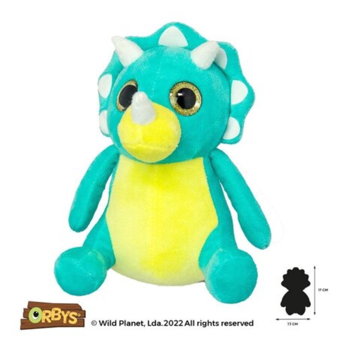 Плюшена играчка, Трицератопс 17см Wild Planet