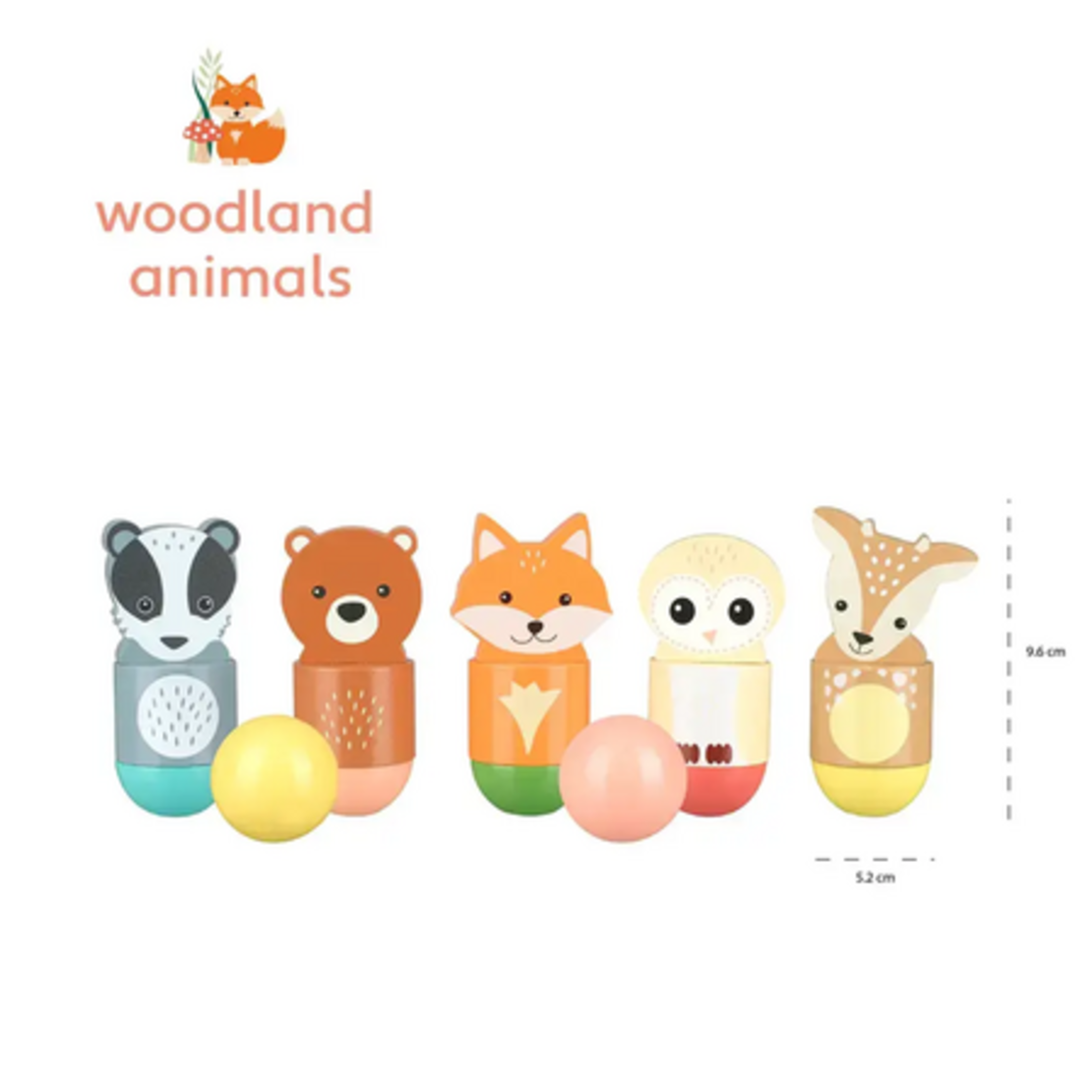 Дървен Боулинг с животни - Woodland Animals