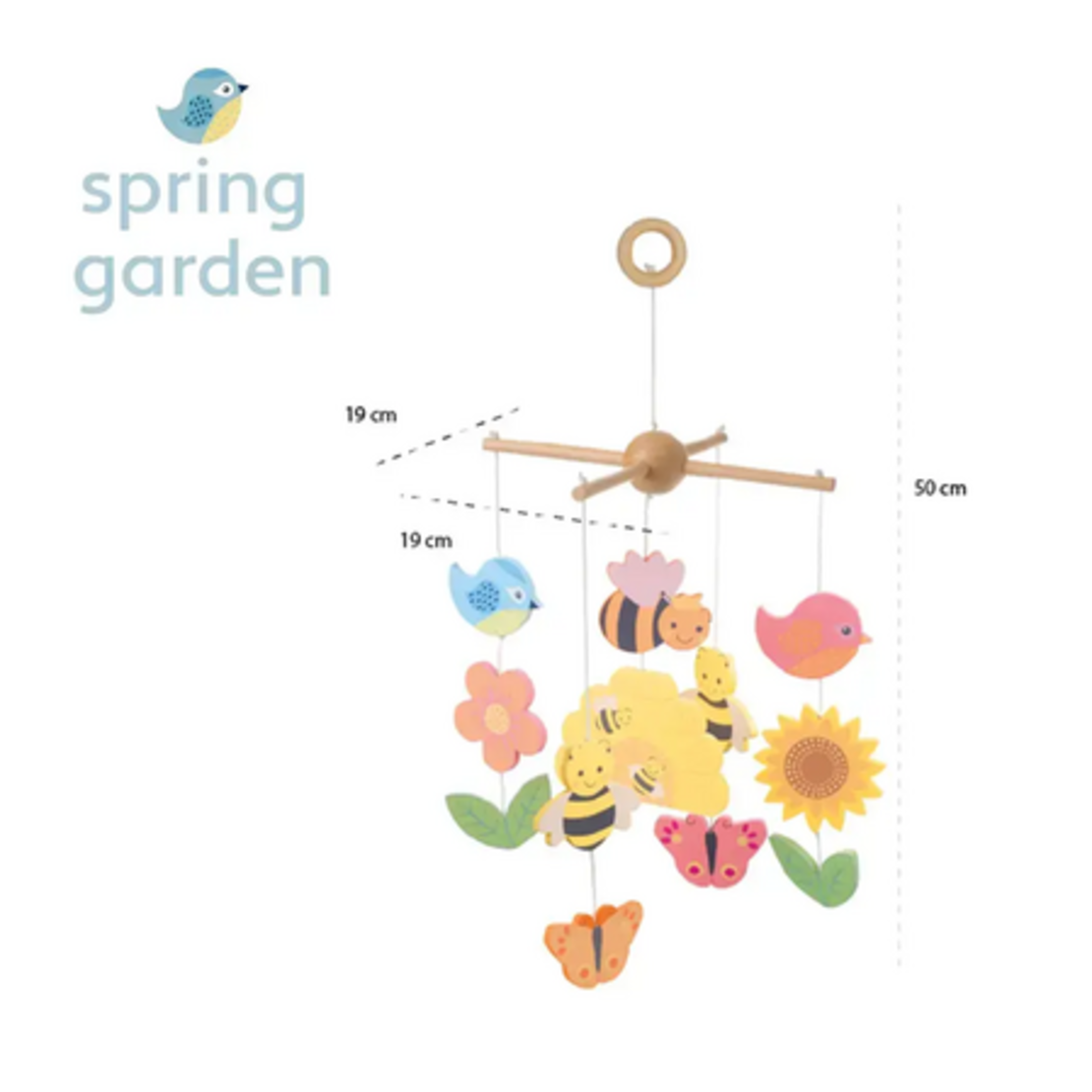 Дървена висяща играчка Градина - Spring Garden