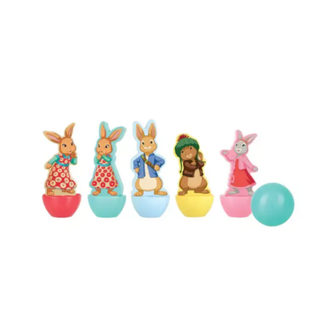 Дървен мини боулинг Peter Rabbit, 6 части