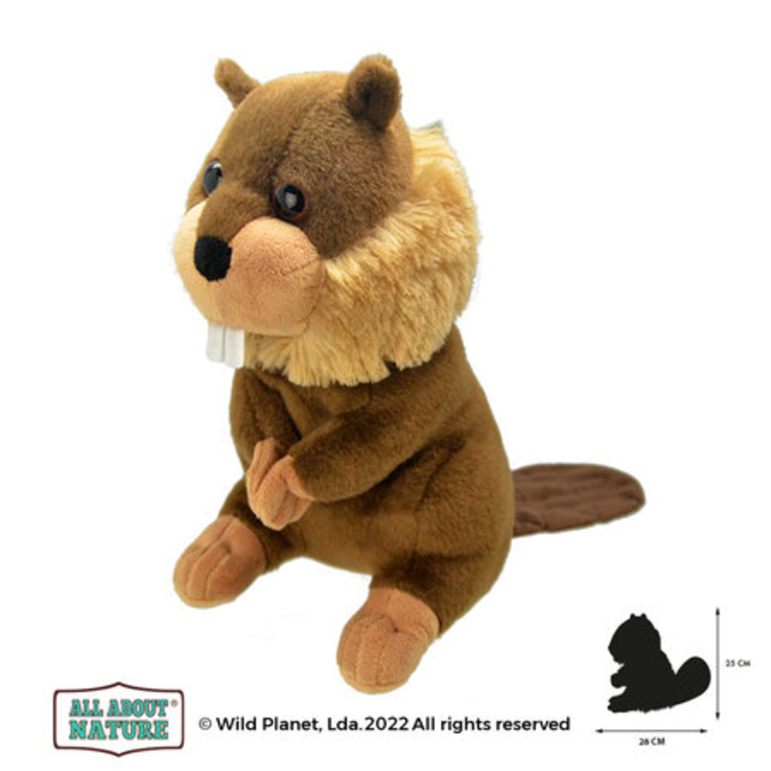 Плюшена играчка, Бобър 28см Wild Planet