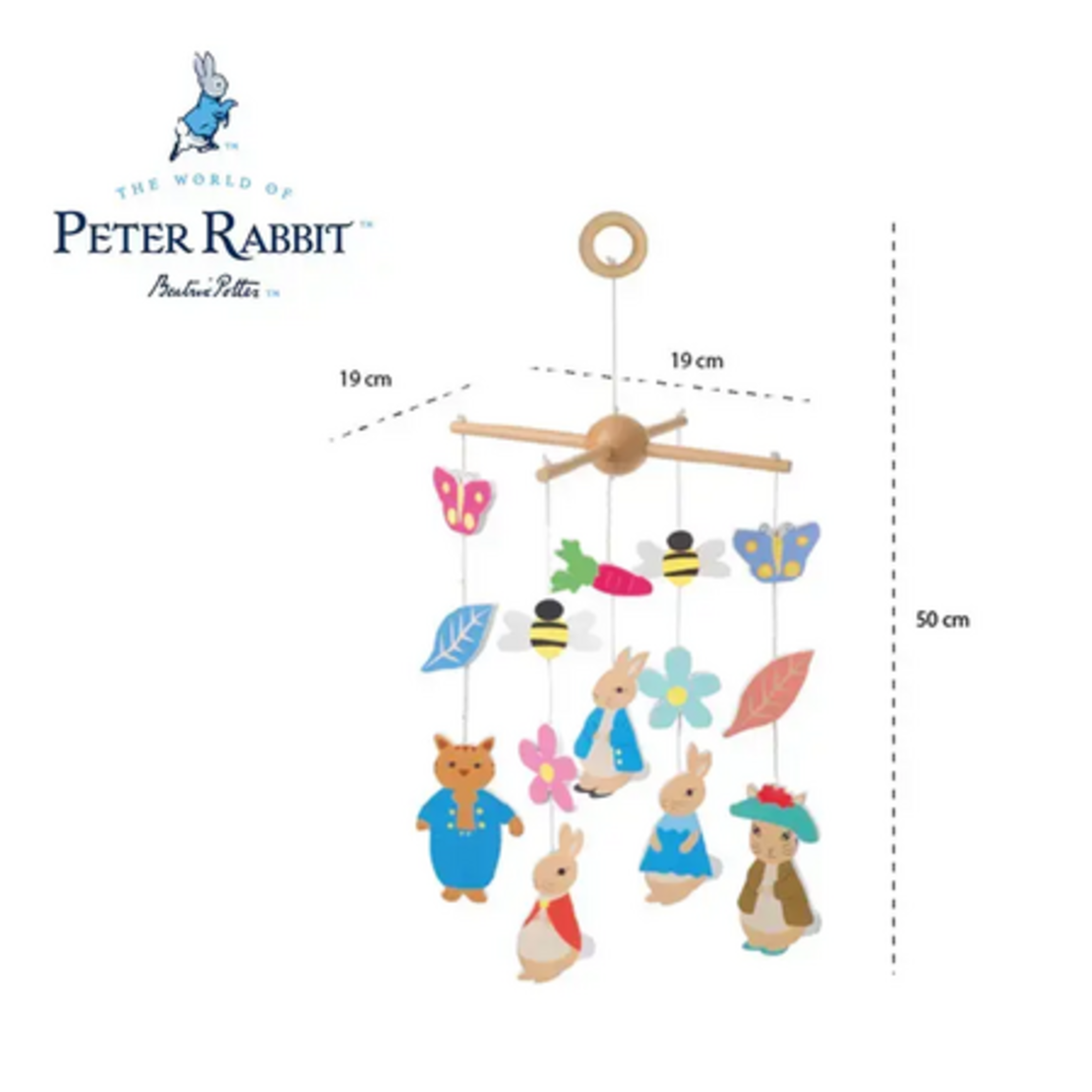 Дървена висяща играчка, Peter Rabbit