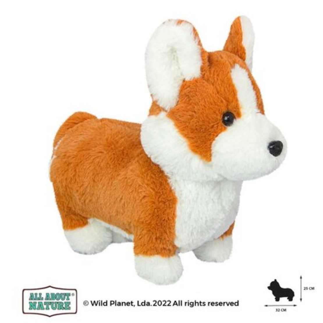 Плюшена играчка, Кученце корги 30см Wild Planet