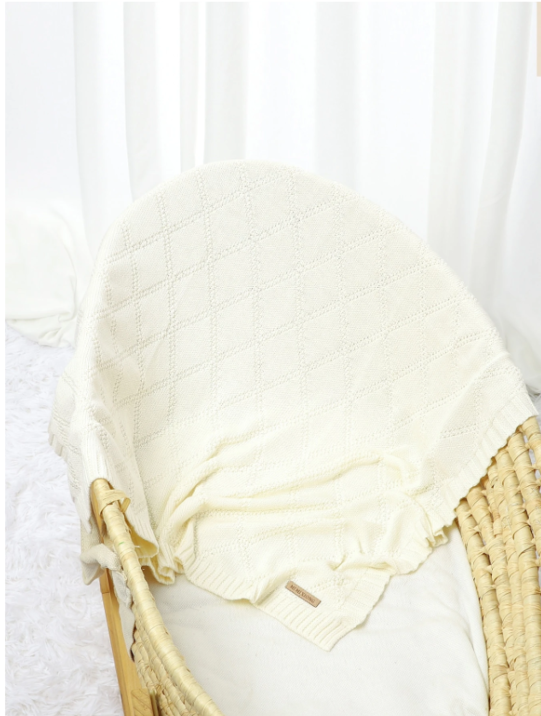 Мекичко памучно одеяло white
