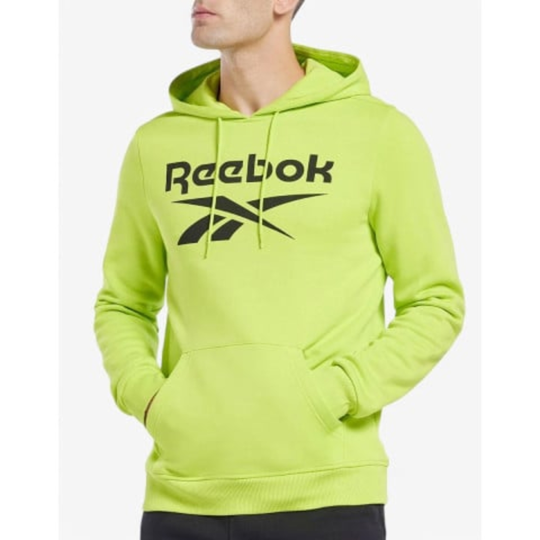 REEBOK Identity Big Logo Fleece Hoodie Yellow