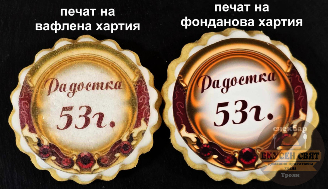 Бисквитка с принт Рожден ден 1