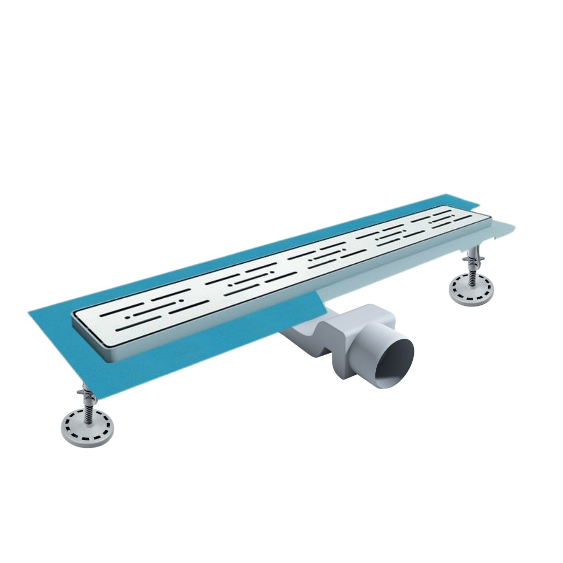 TM.015-Линеен сифон PVC корпус  и решетка от неръждаема стомана