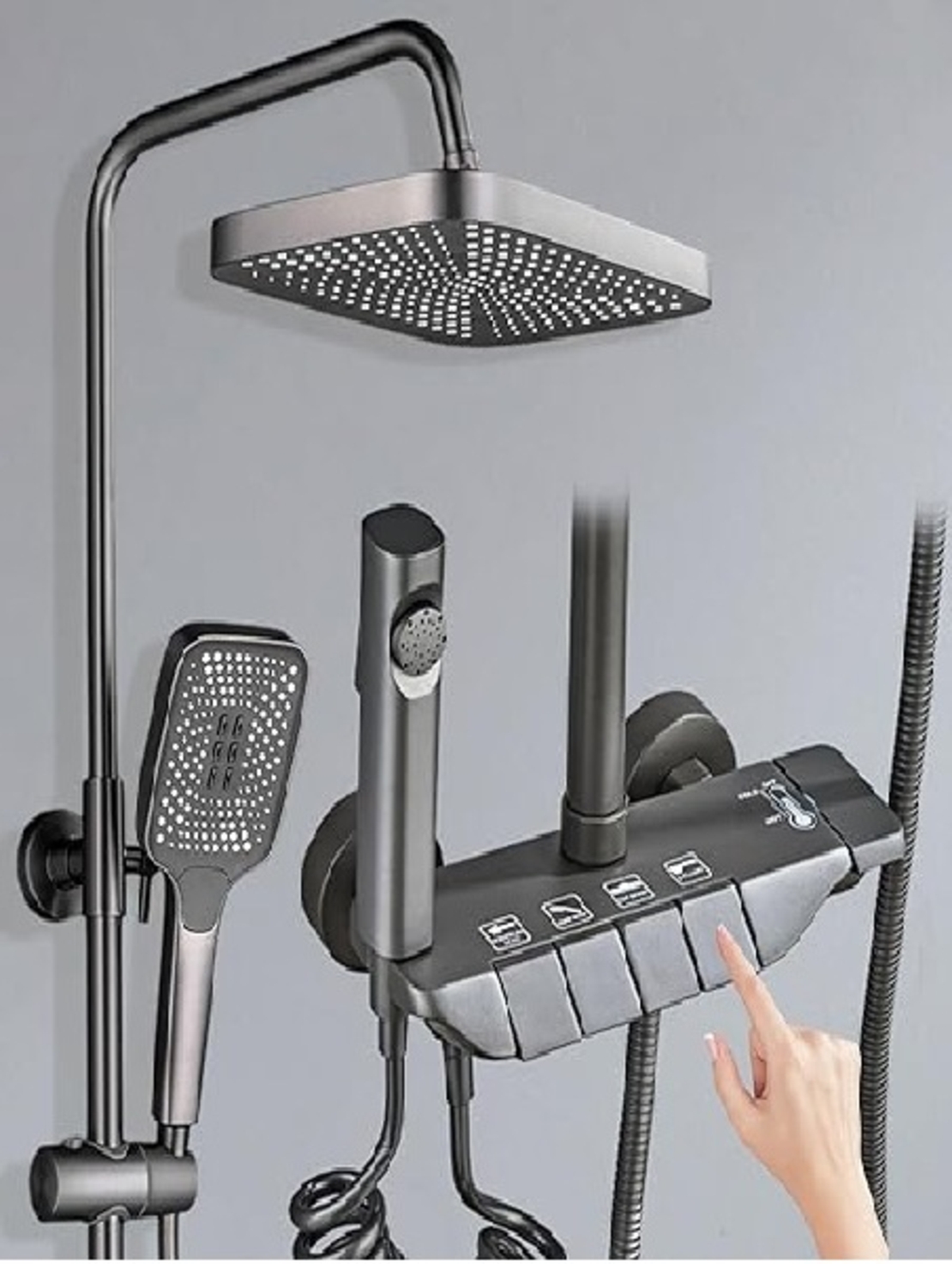 PIA.101A-ПИАНО Душ система за баня EKO  (ANTRACITE)