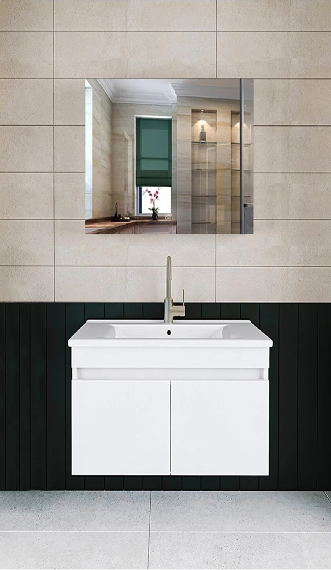 YNS-03 Конзолни PVC шкафове за баня 65 см