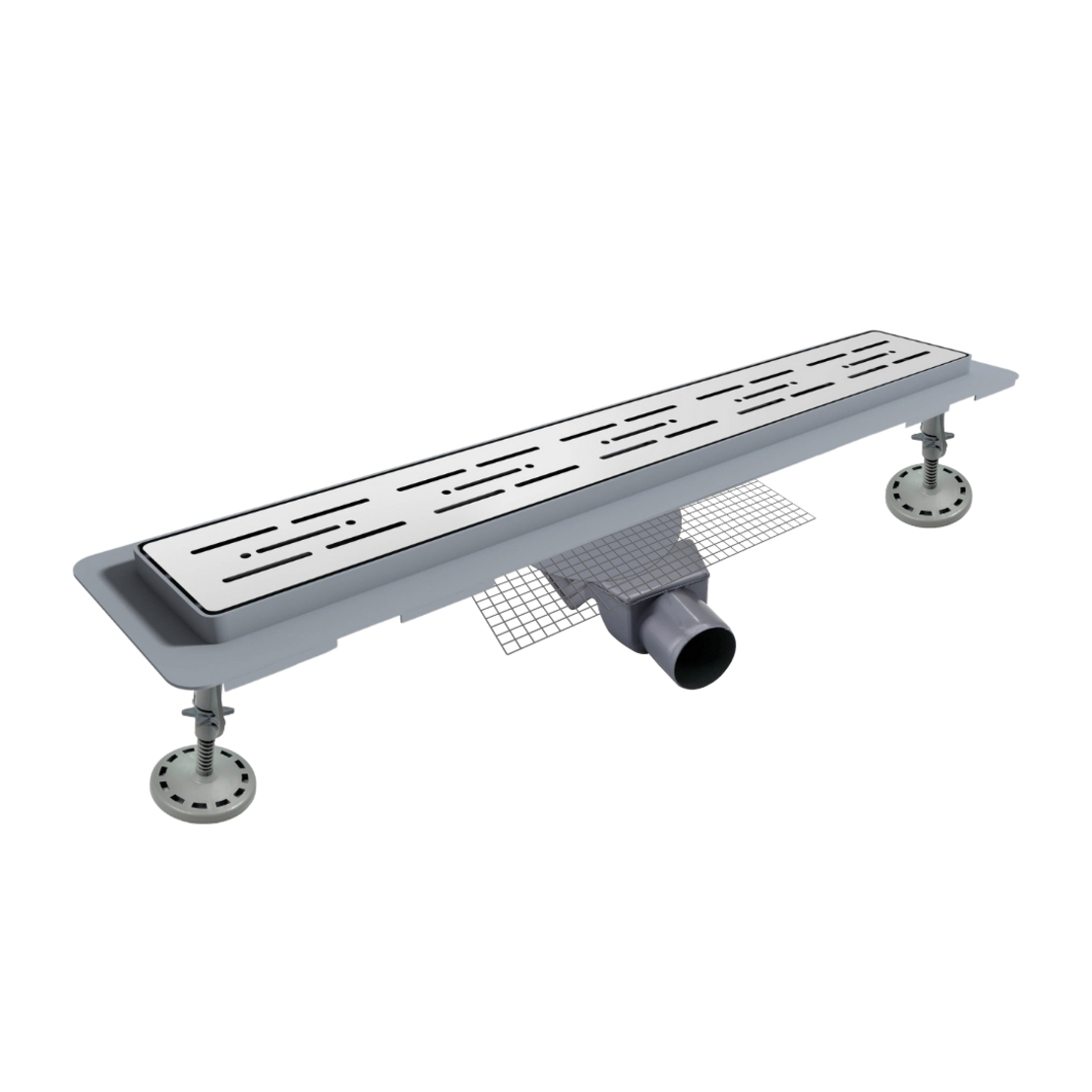 TM.011-Линеен сифон PVC корпус  и решетка от неръждаема стомана