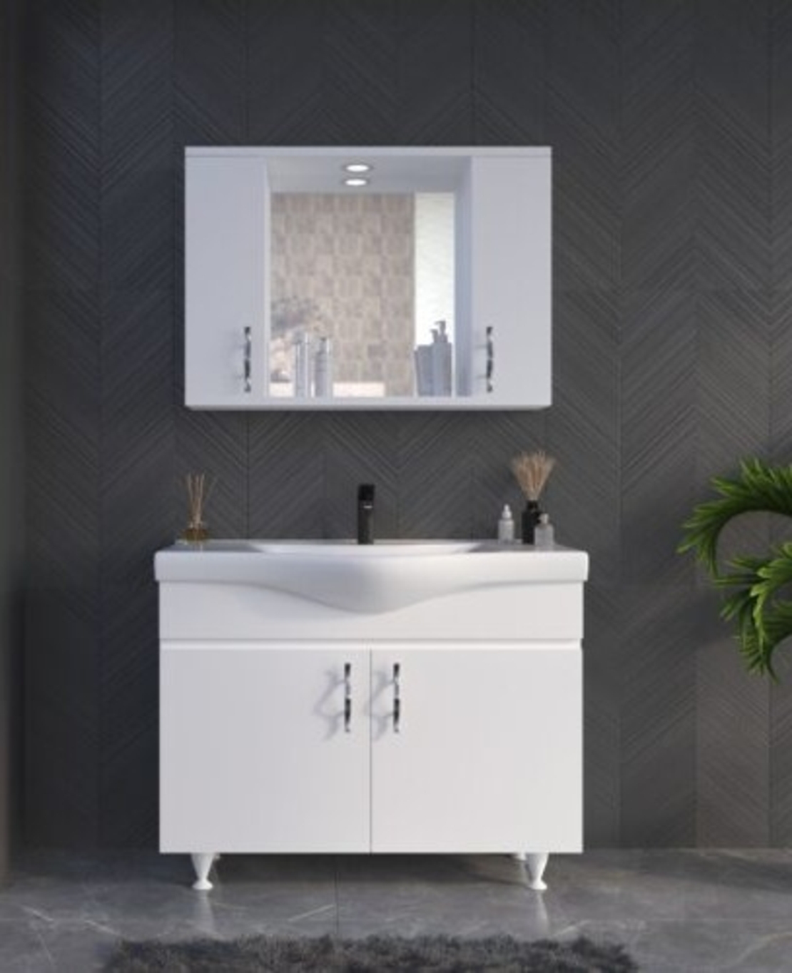 YNS-02 Комплект PVC шкафове за баня 80 см