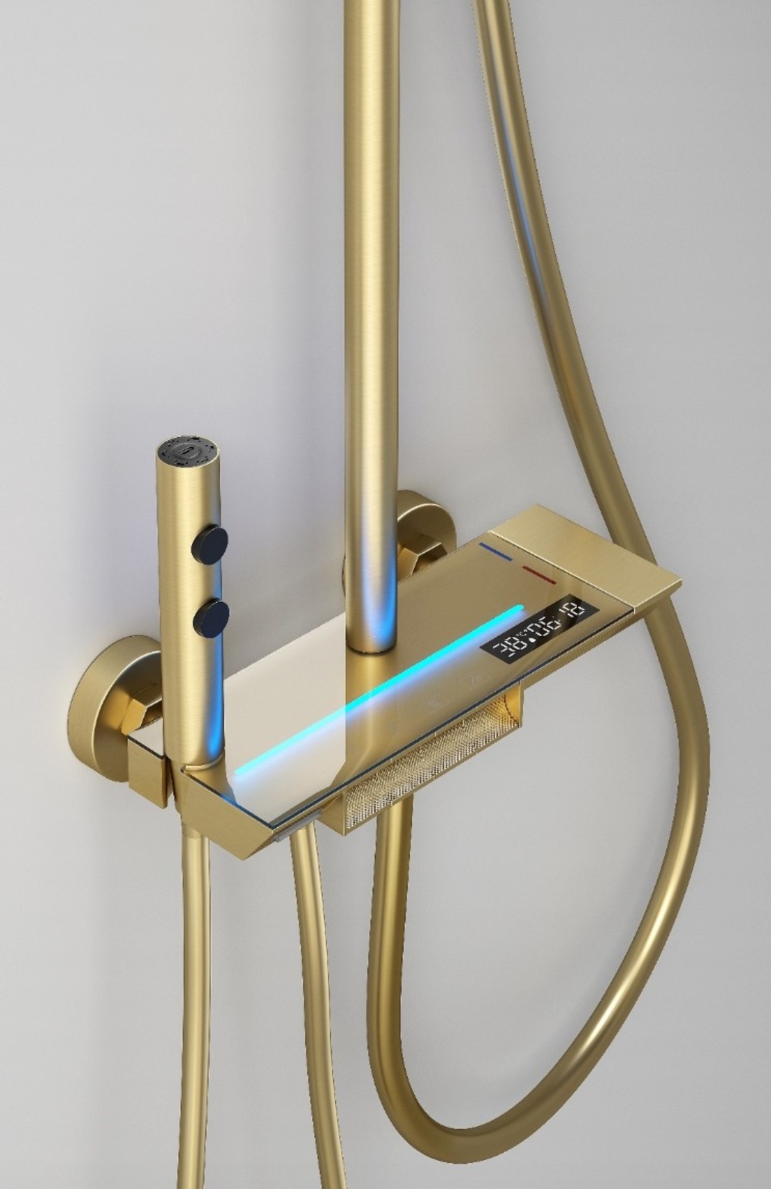 PIA201G-ПИАНО Душ система за баня с ЛЕД дисплей (GOLD)