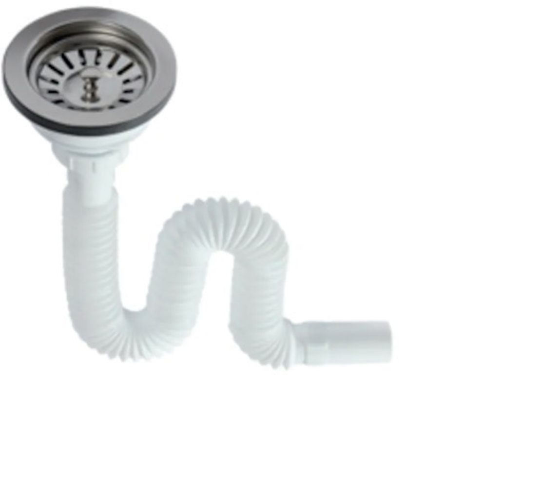 ГОФРИРАНА ВРЪЗКА ЗА МИВКА ф32 с витло и винт 304 1/2-110 мм