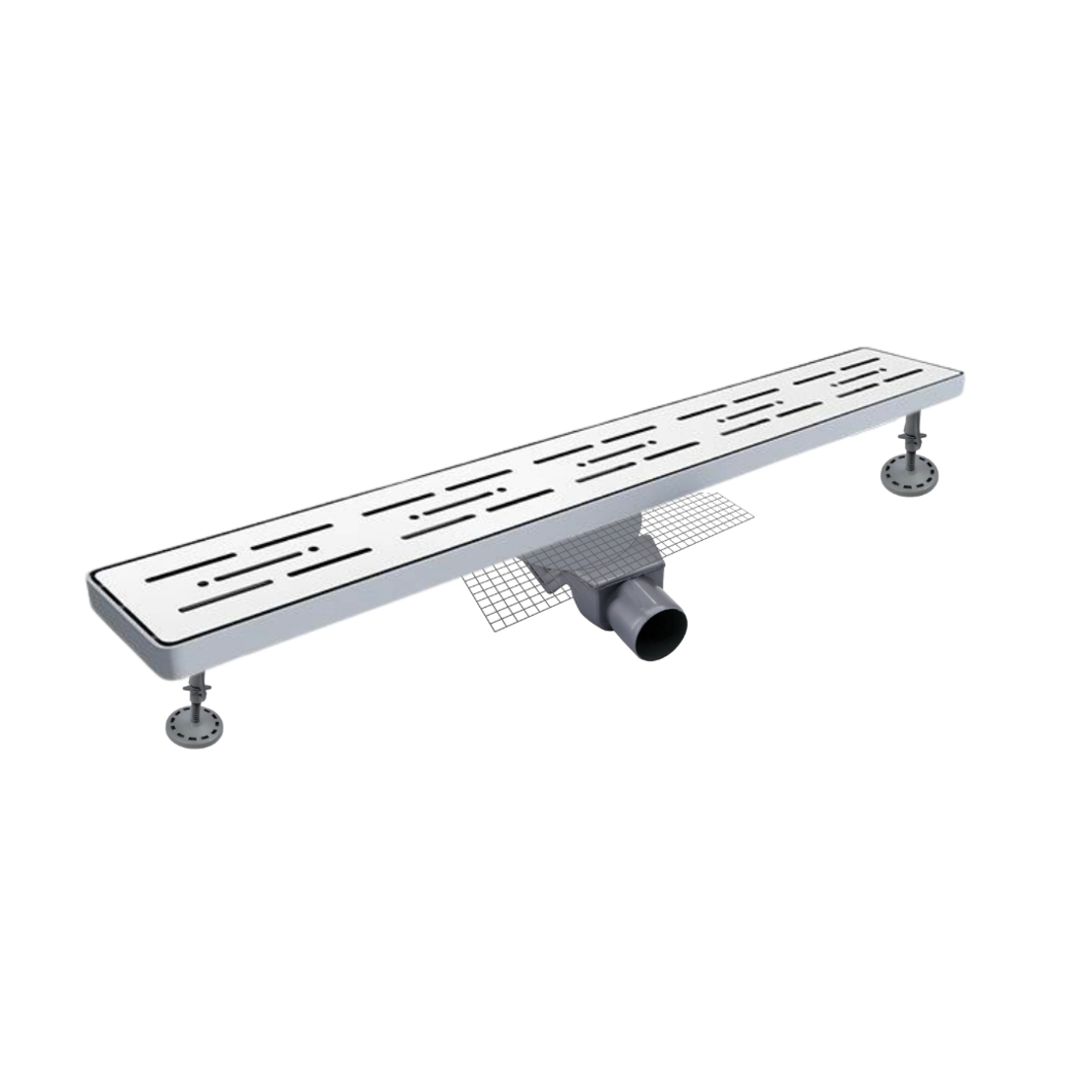 TM.007-Линеен сифон PVC корпус  и решетка от неръждаема стомана