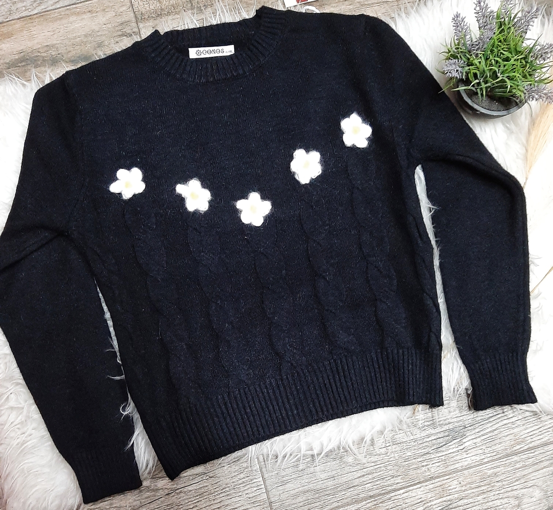 Дамски пуловер Цветя