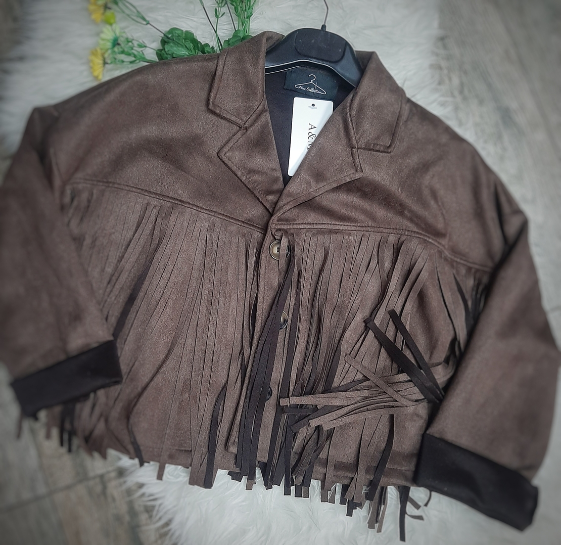 Дамско яке с ресни