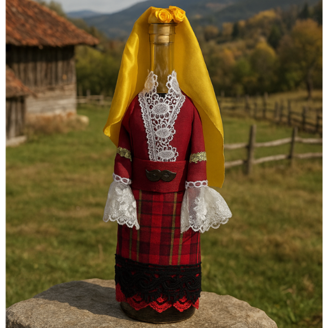 Бутилка с народна носия 4